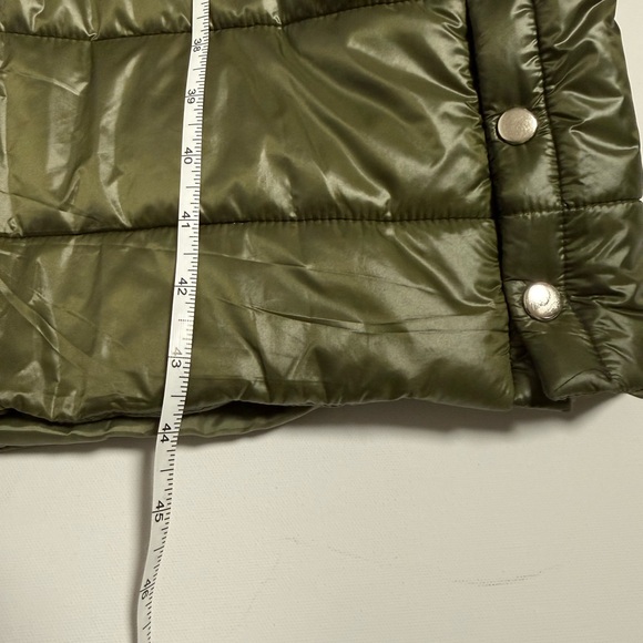 NWT JustFab Olive Green Maxi Puffer Coat | Hooded & Belted | Size XXL - Picture 8 of 8